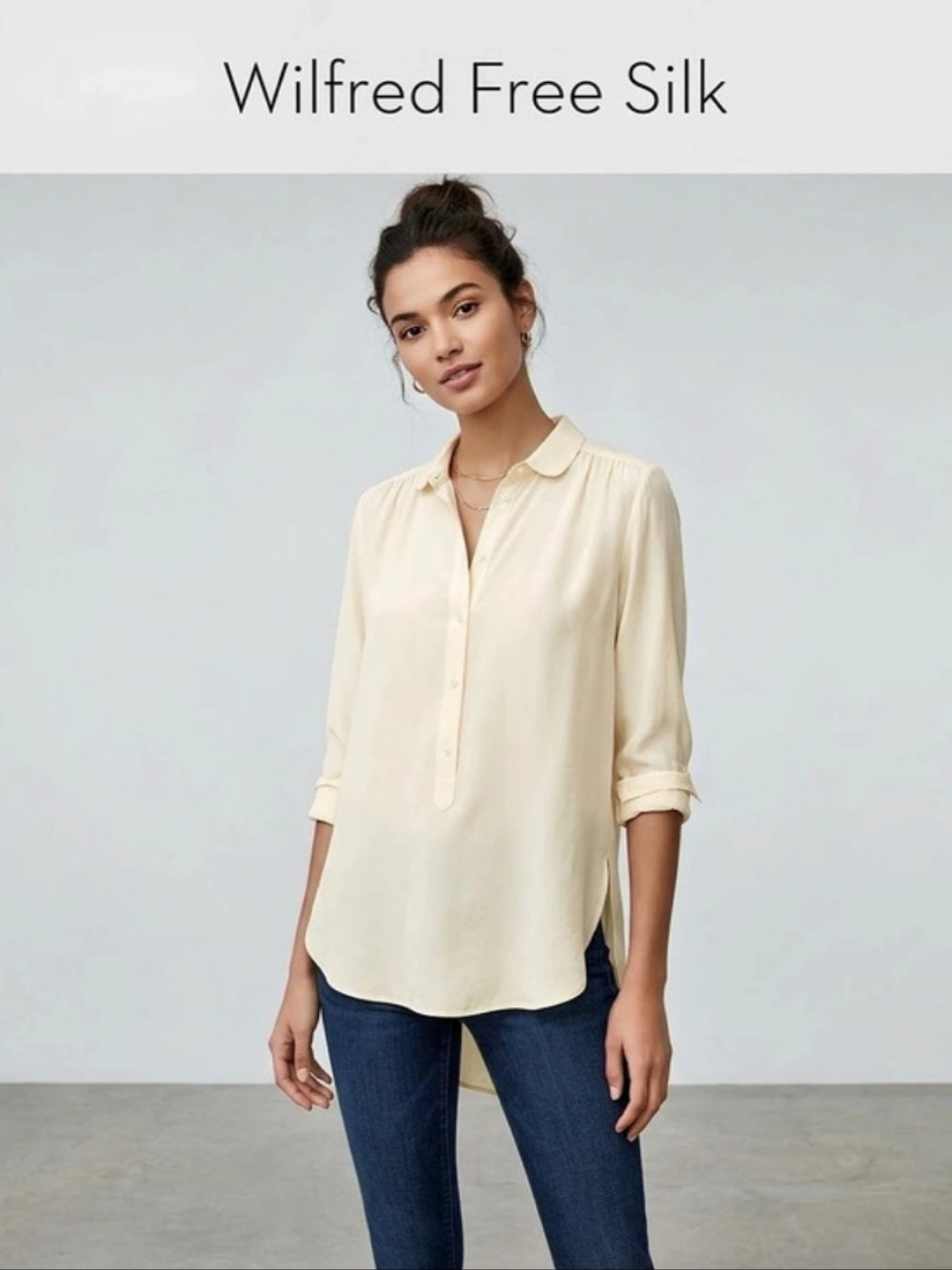 Wilfred Free Silk Blouse in Cream Size XS